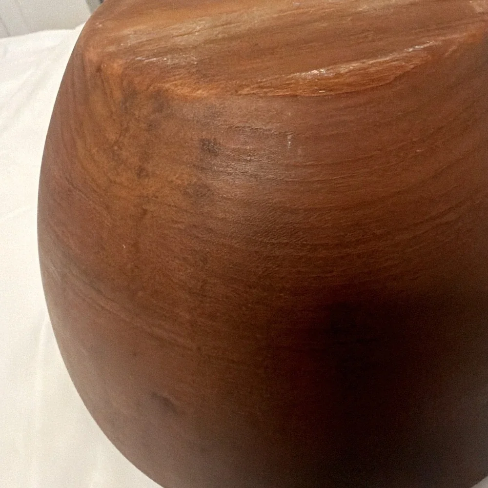 Vintage MCM  Solid‎ Teak Wood Salad Bowl  10